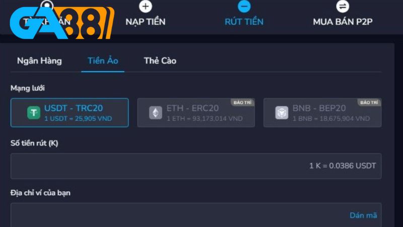 Rút tiền 6686 giúp người chơi chuyển đổi tiền thắng cược thành tiền mặt